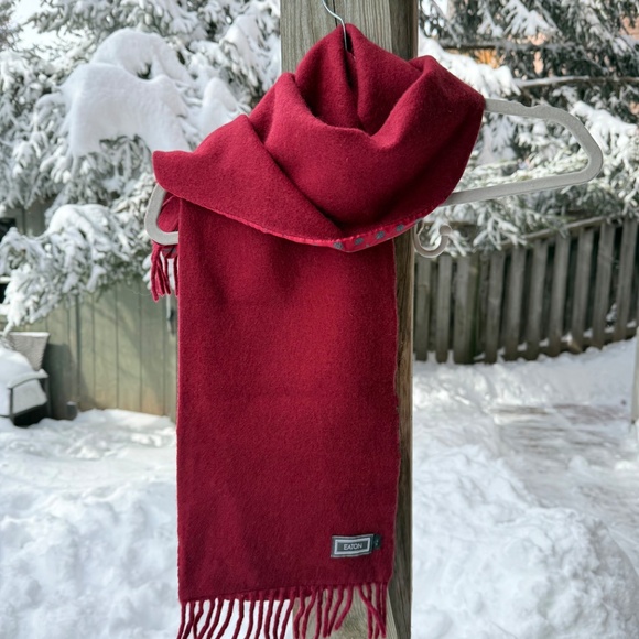 Vintage Eaton Wool & Silk Scarf – 🇨🇦 Made in Canada 🇨🇦 - Picture 5 of 8